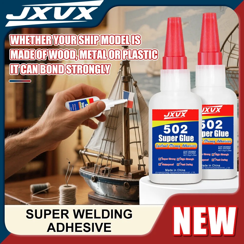 Papelaria loja adesivo forte instantâneo super líquido Universal plástico Metal madeira 502 cola de cianoacrilato, Nova fórmula melhorada 50 g, Satisfaz todas as necessidades, Adesivo reparador multiuso