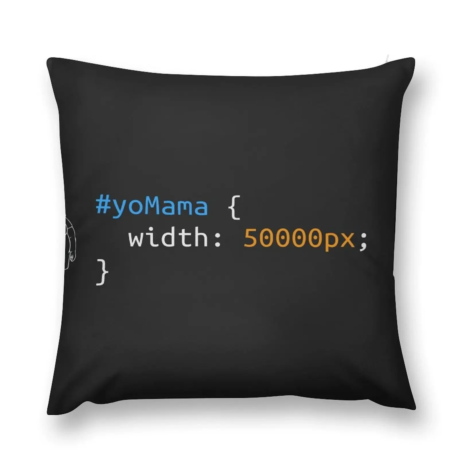 Yo Mama CSS - front end developer humour (webdev/coding) Throw Pillow Couch Pillows pillow cover christmas Pillow Cases