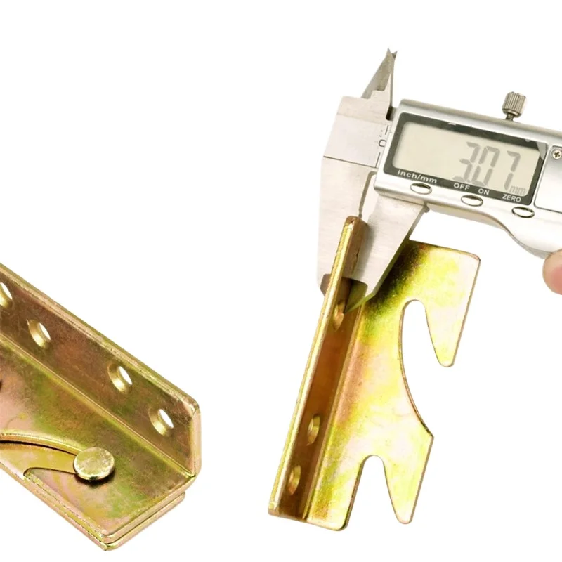 3mm Heavy-Duty Bed Connectors with Ultra-Thick Hinges - High-Quality Hook Accessories for Robust Bed Assembly