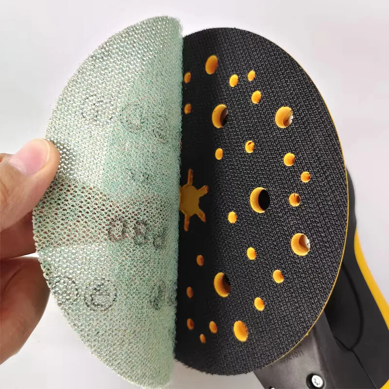 ورق صنفرة للسيارات مقاس 6 بوصات (150 مم)، مناسب لورق الصنفرة الشبكي MIRKA، ورق الصنفرة المستدير المتدفق، التلميع، شفط المكنسة الكهربائية cu #5