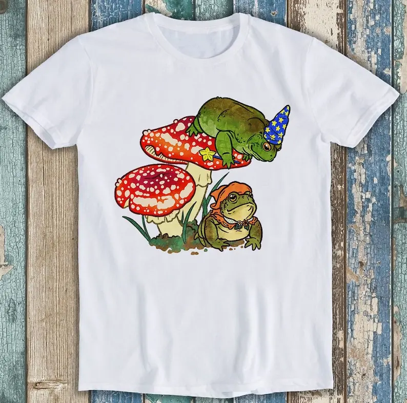 

Frog Toad Fungi Witch Wizard Magic Mushroom Music Funny Gift Tee T Shirt M1706