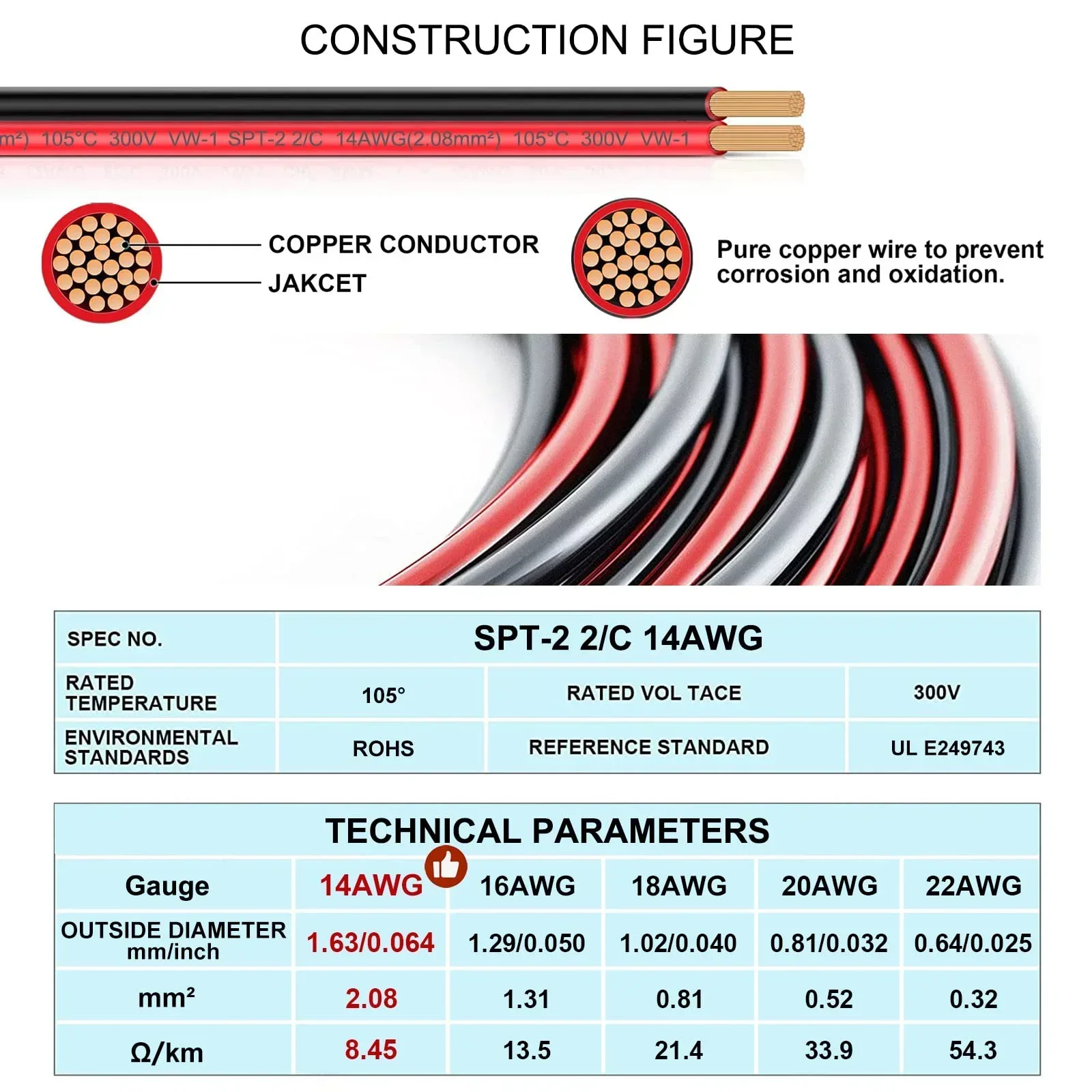 كبير سيارة ولاعة السجائر مقبس تمديد الحبل ، المكونات الداخلية إلى مقبس ، الذكور والنساء كابل