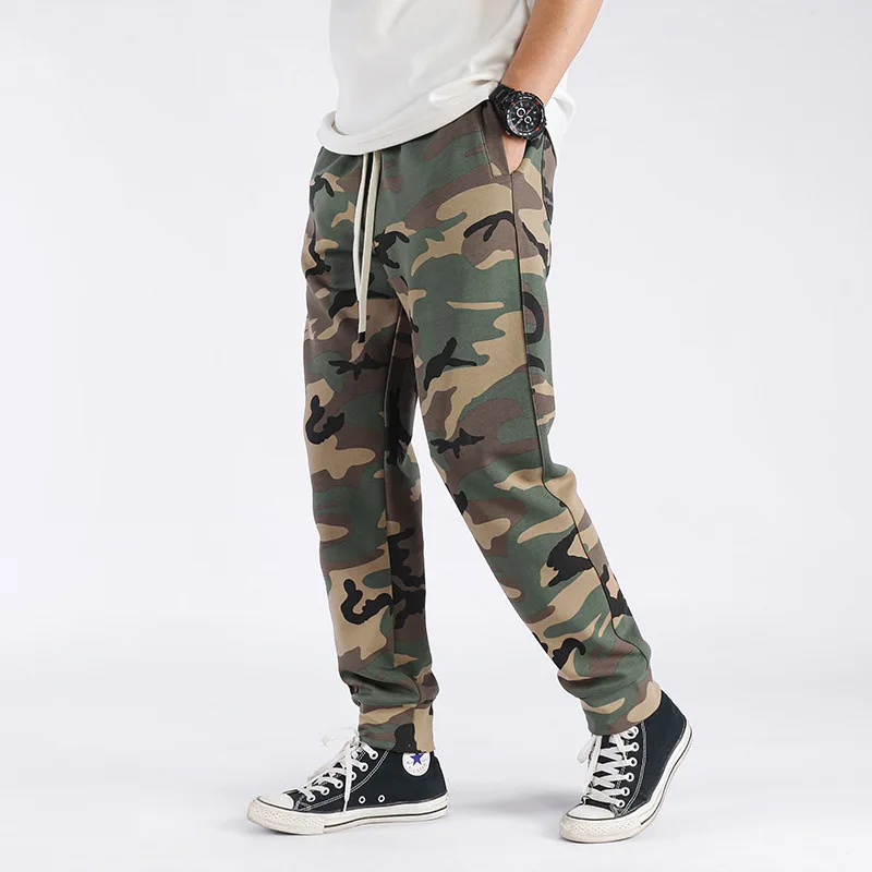 Camouflage cargo pants men's spring and summer straight casual pants loose dirt-resistant straight pants