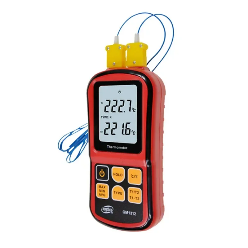 -50~300C Thermocouple Thermometer Dual-channel Digital Temperature Meter For K/J/T/E/R/S/N LCD Termometro