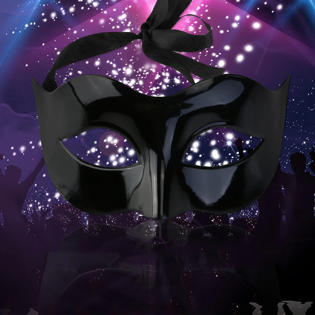 

Half Face Mask Party Costume Accessory for Masquerade Men Multicolor Solid Design Easy Wear Matching Creative Mask