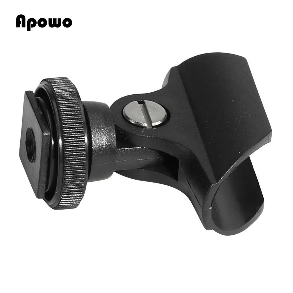 Hot Shoe Microphone Clip for Video Camera/Interview Microphone Accessories user-friendly adjustment convenient