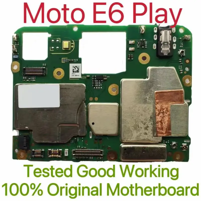 

Global Version Original Unlocked Motherboard for Moto E6 Play Tested Circuit Plate Main Logic Board for Moto E6 Play