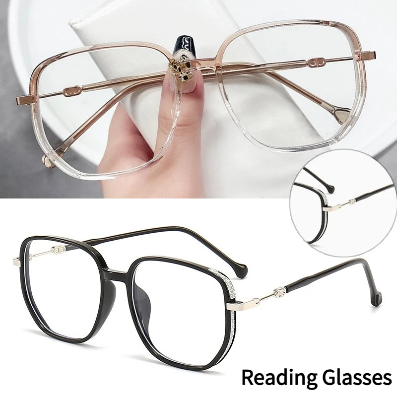 Erweiterte Transparente Lesebrille Anti Blau Licht Harz Presbyopie Brille Frauen Gläser 0 + 1,0 + 1,5 + 2,0 + 2,5 + 3,0 + 3,5 + 4,0