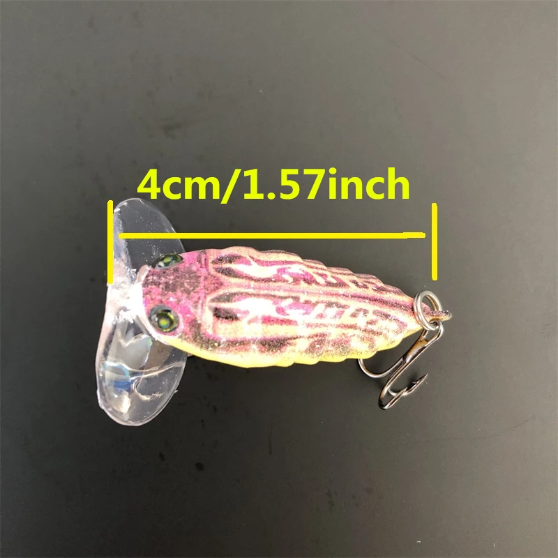 8008 4 سنتيمتر 10 جرام 2 قطعة LURETV الحشرات الزيز يعرف نظام السطح العائم الزيز المحاكاة الحيوية العائمة الحشرات كاذبة الطعم #4