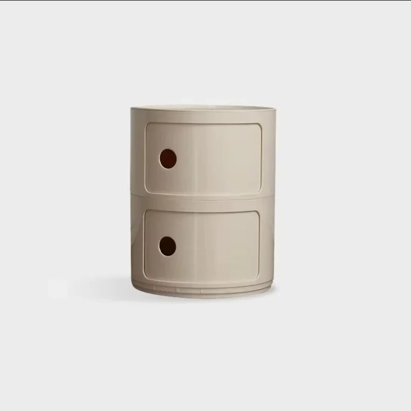 Round bedside table nordic plastic Bedside cabinet for bedroom small side end table nightstand
