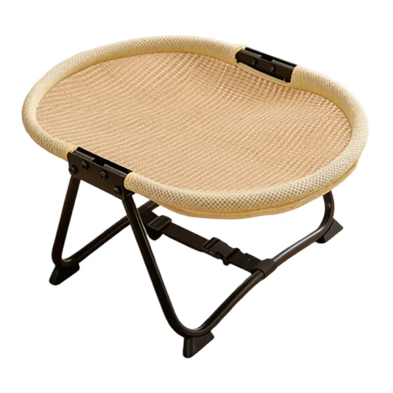 

Portable Iron Frame Dog Cot Elevated Pet Bed Foldable Puppy Basket with Storage Bag for Pets Accessories Home Travel