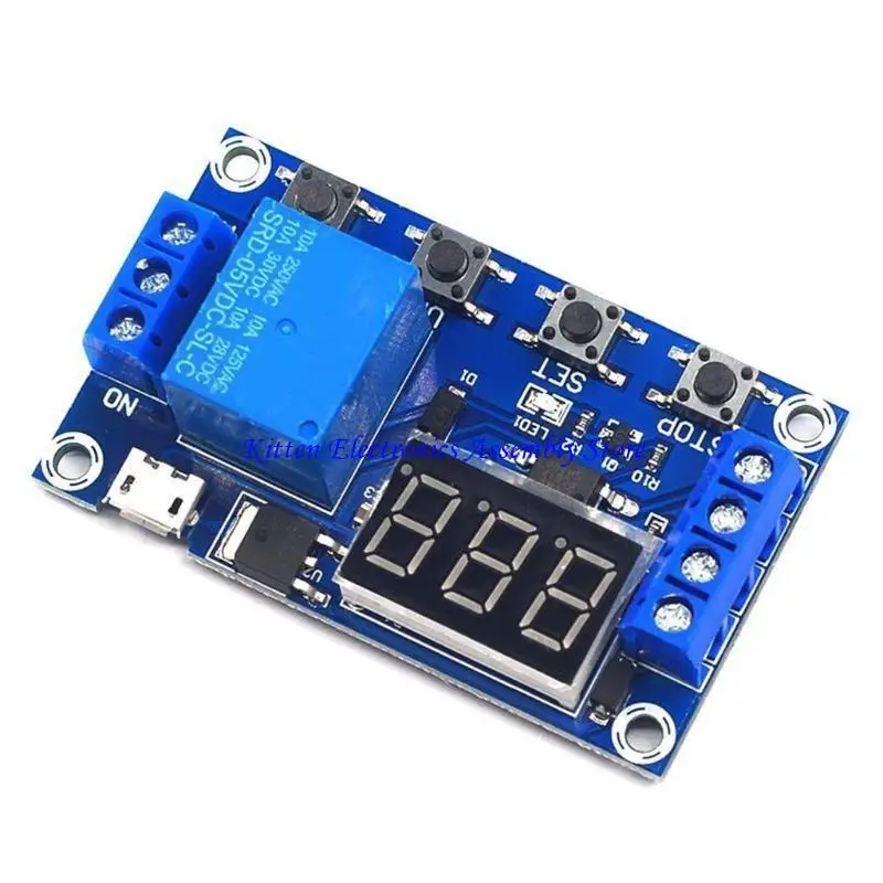 96GD High Voltages DC6-30V Timer RelayModule with Adjustable Timing Emergency Stop