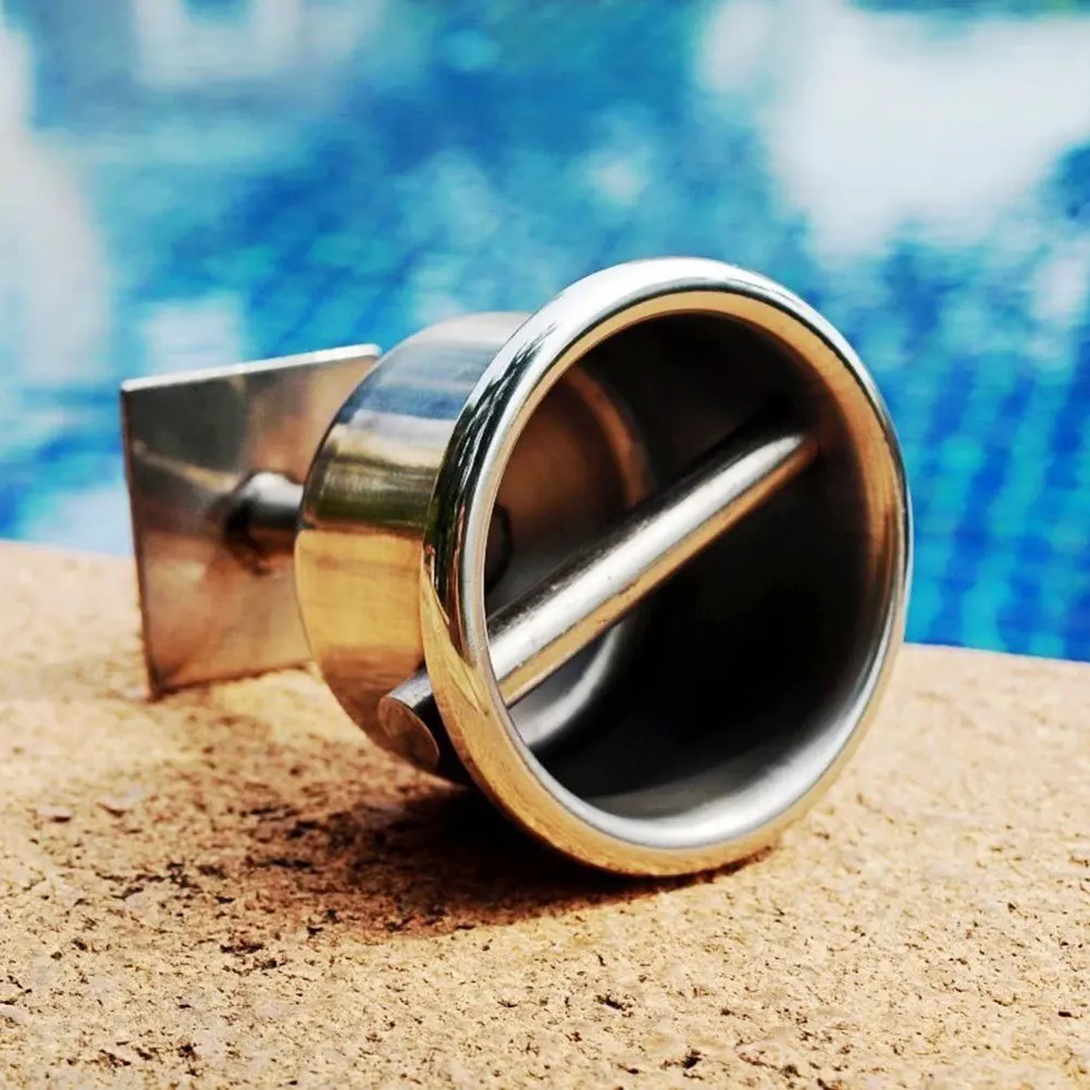 

Swimming Pool Embedded Cups Metal Round Floats Stabilizer for Pool Lines Parts Replacement Built-in Cup for Porch Fence