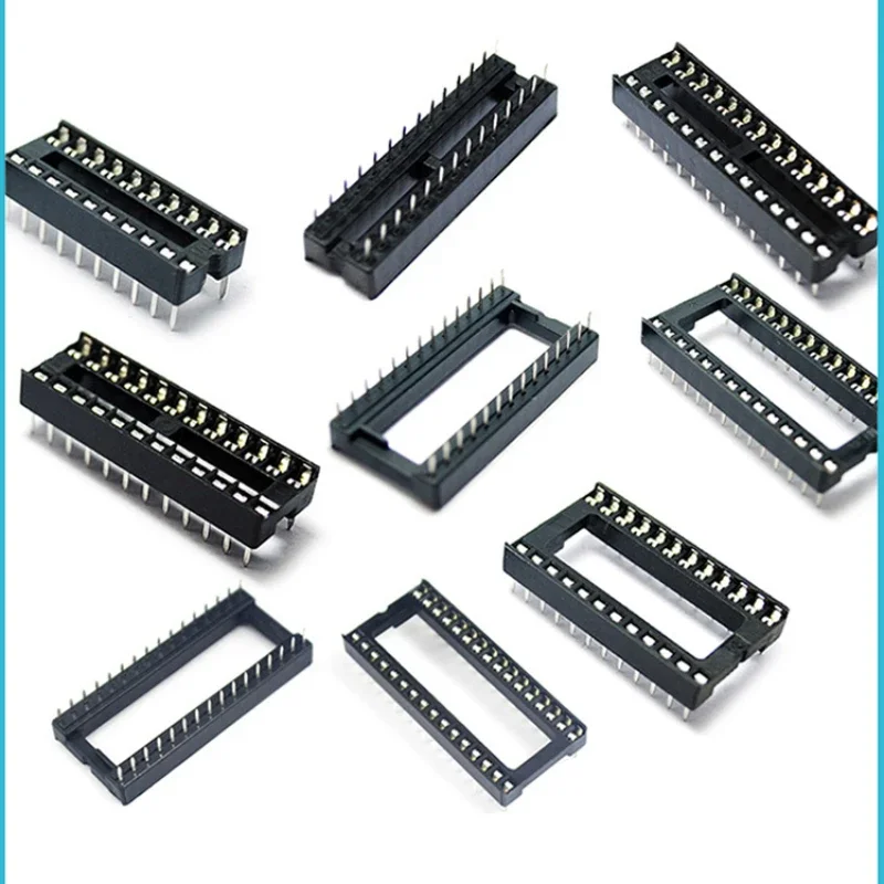 Ic Socket Single-Chip Base, Rond Gat Ic Socket, Sub-Chip Socket, Direct Insert Dip8, 14, 16, 20, 24, 28, 40P Pin
