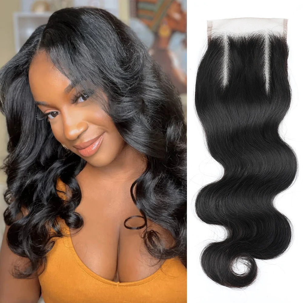 Body Wave 13x4 Transparent Lace Frontal Brazilian Human Hair 4x4 Lace Closure Pre Plucked Bleached Original Human Hair Closure