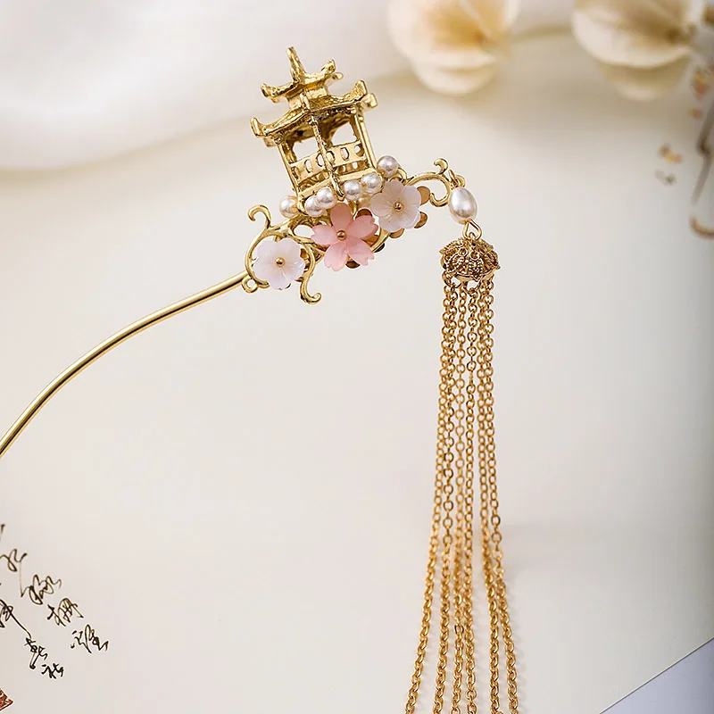 Women's Chinese Hair Stick 	With Spiritual Tassel Hypo-allergenic Alloy Hair Chopsticks 	For Cheongsam Chinese Clothes Dress