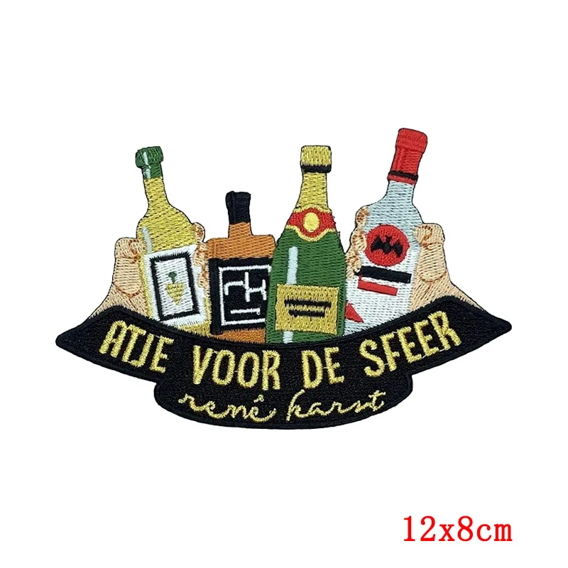 NIEUWE DIY Patch Nederland Oeteldonk Embleem Geborduurde Patches Ijzer Op Patches Voor Kleding DIY Nederland Carnaval Patch Badge