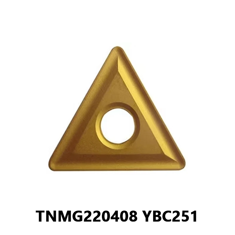 

TNMG220408 YBC251 CNC Triangular Inserts for Steel Processing External Turning Tool Metal Tool Lathe Cutting Wear Resistance