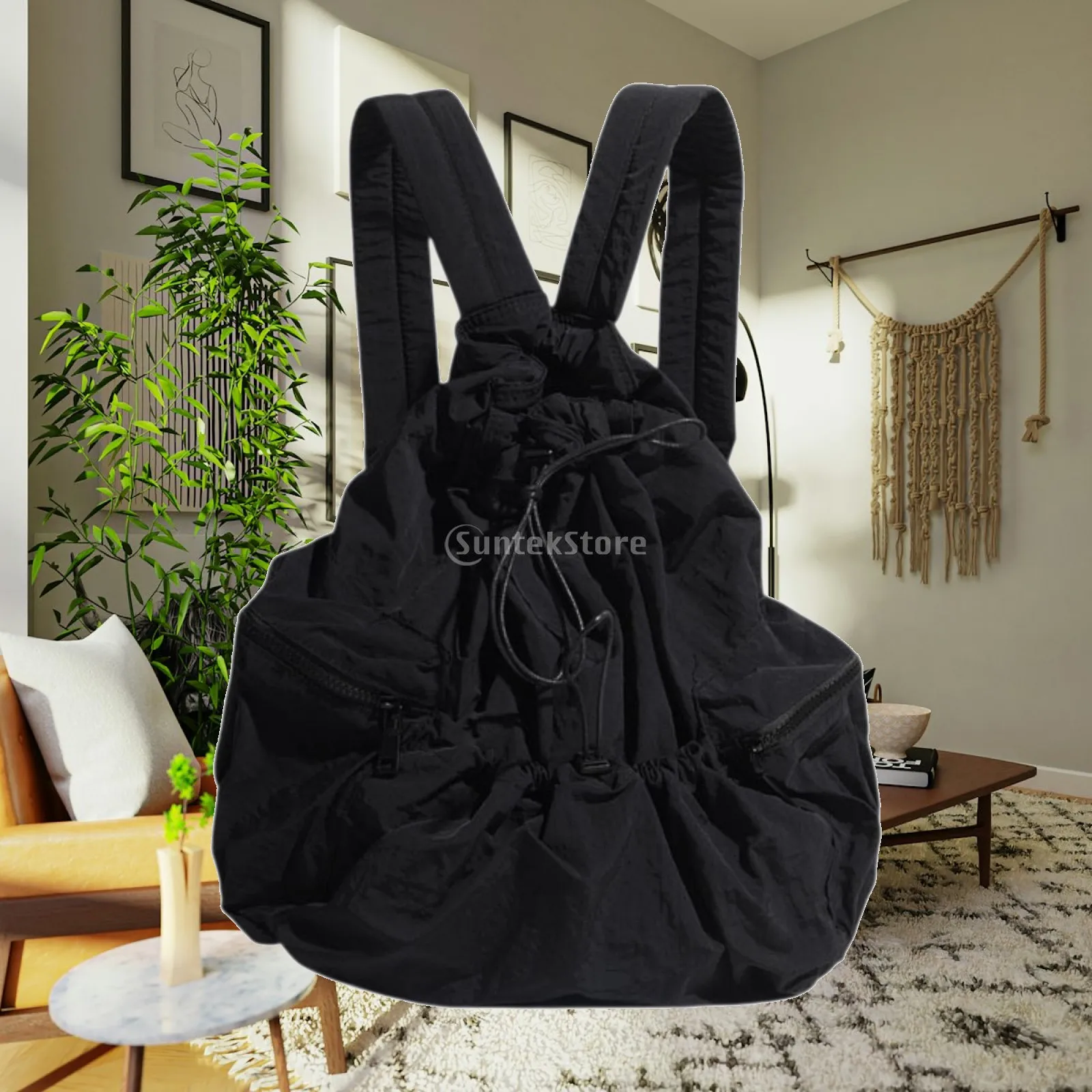 Draw String Rucksack Handbag Trendy Fitness Sporing Bag for Travel -Jun Fishing