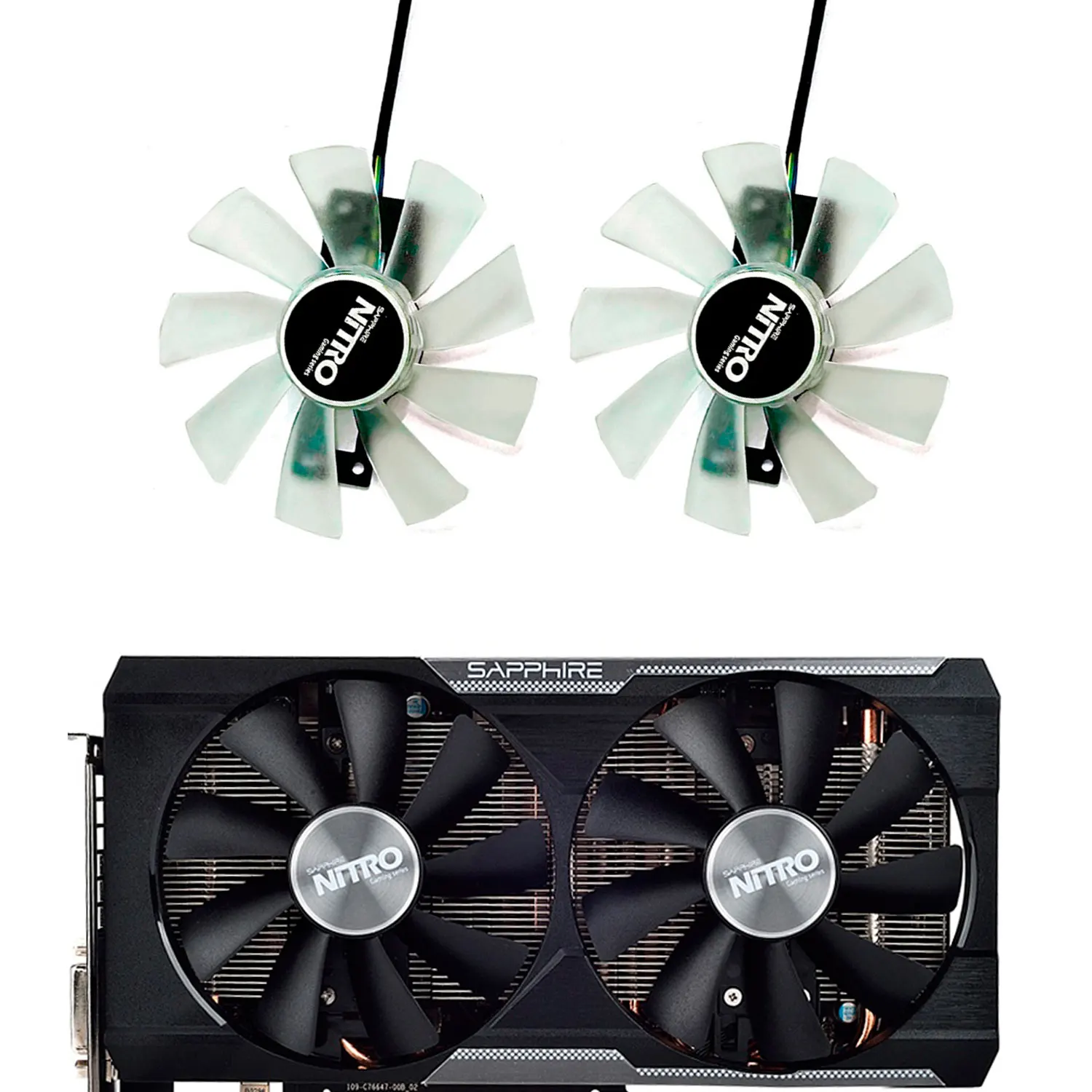 

GAA8B2U/GAA8S2U 4pin DC 12V 0.45A R9 380X GPU Cooler for Sapphire R9 380 380X 2G/4G D5 Graphics Card Replacement Fan