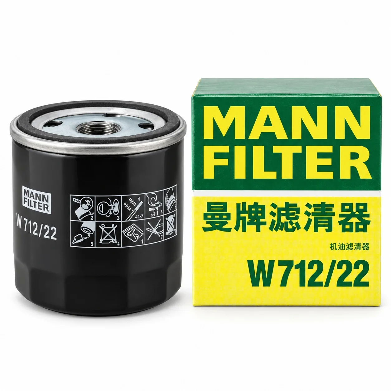 For Daewoo Aveo 1.4 06-11 Cielo 1.5 94-98 Kalos 1.4 02-06 Lanos 1.5 97-99 Nexia 1.8 95-97 MANNFILTER Oil Filter W712/22 650401