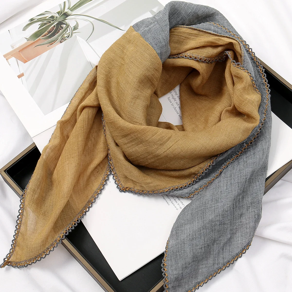 80*80cm 코튼 스퀘어 스카프 숄 무슬림 히잡 헤드스카프 랩 손수건 여성용 넥 스카프 귀여운 헤드 스카프