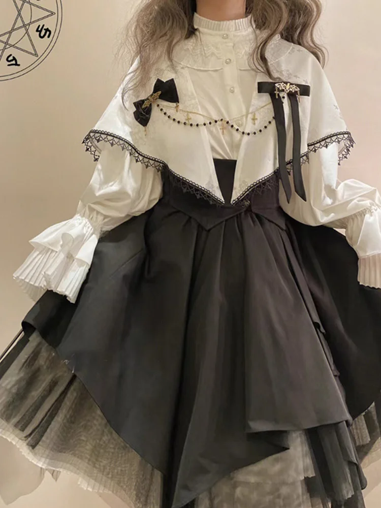 

Gothic Sle New Year's Evening Dr Lolita Dr Servitude Overcoat Year-End Battle Robe Pleated Lolita Cos Two-Piece Set