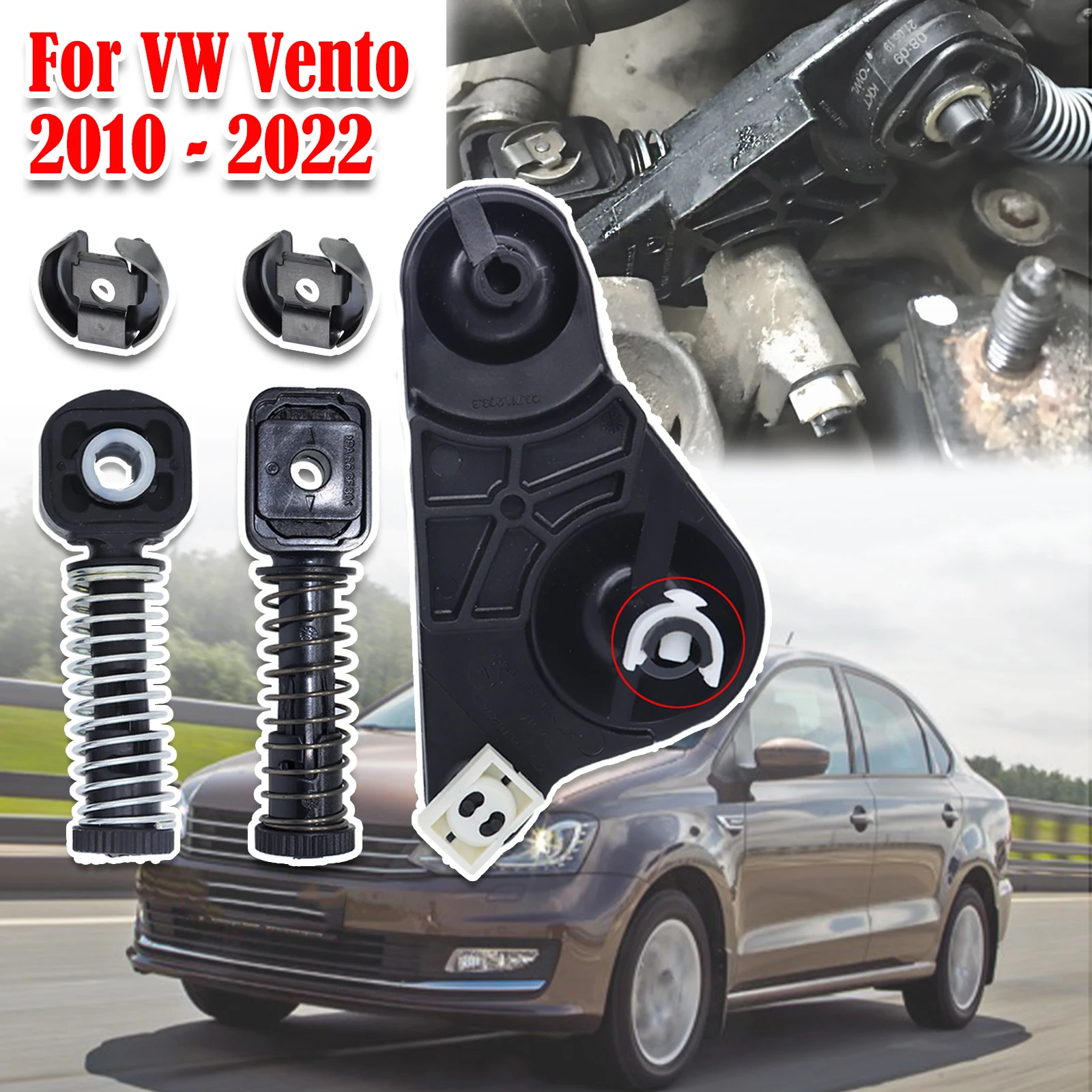 

For VW Vento Relay Lever Bowden Cable Catch Lock Washer Set Gear stick Selector Shifter Linkage End Replacement 2010 2011 - 2022