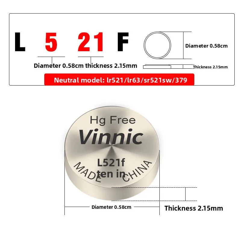 1.5V Alkaline Button Cell Battery AG0 LR521 LR63 379 Replacement Batteries For Quartz Watch Small Electronic Devices