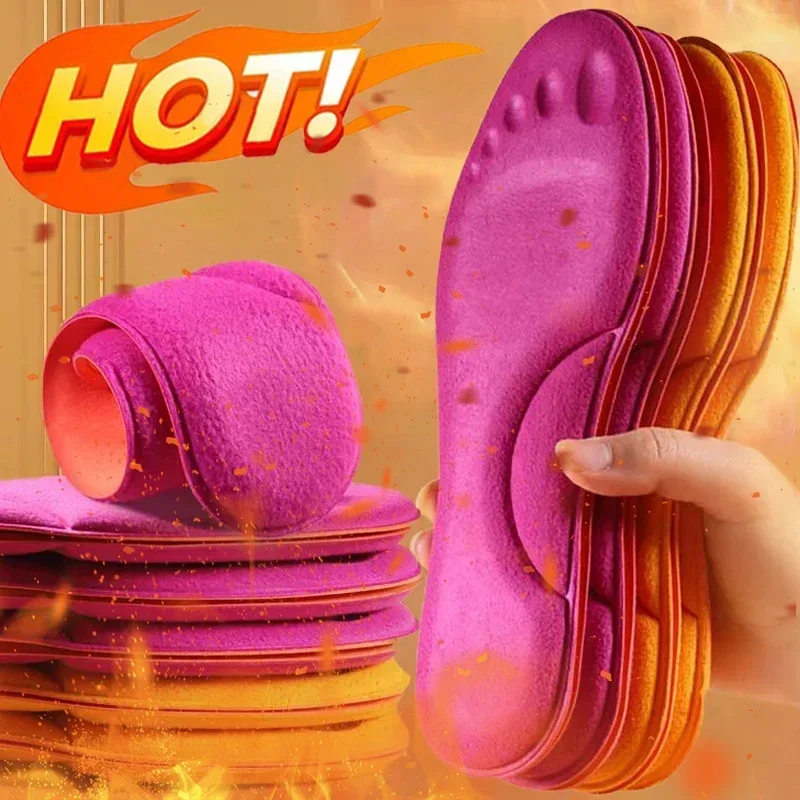 Winter Self Heating Insoles Thermostatic Insole for Foot Warm Massage Memory Foam Soft Breathable Shoe Pad Heated Pads Men Women