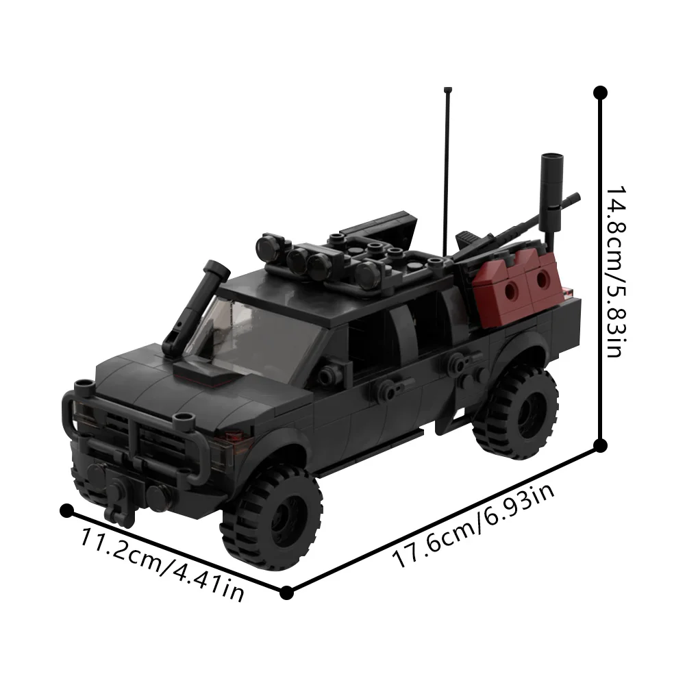 MOC Fuerzas de Operaciones Especiales Técnicas - Coche Todoterreno de Ladrillos, Coche Militar Todoterreno, Bloques de Construcción, Modelo de Ensamblaje, Juguetes, Regalo para Niños