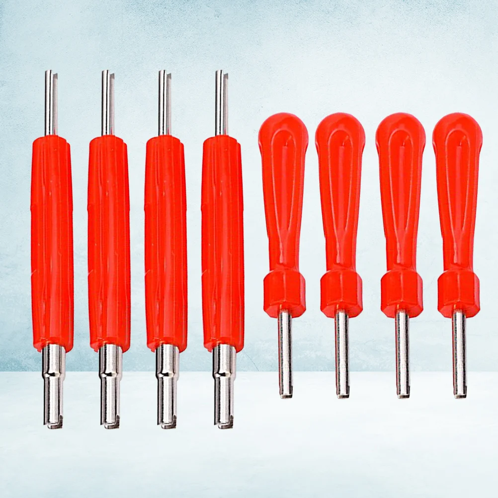 

8Pcs Tire Repair Tool Stem Core Removal Tool for Car Bike Truck(Red, 4Pcs Single Head + 4Pcs Double Head)