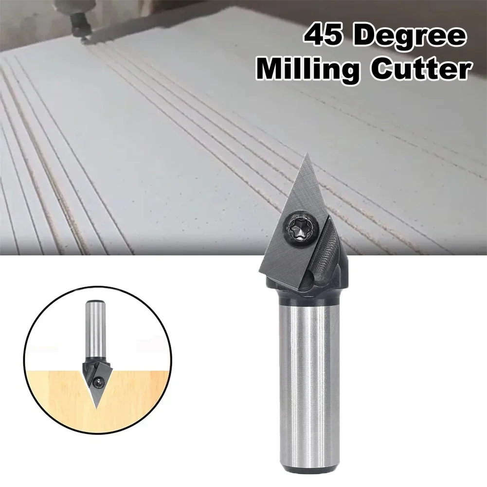 Chamfer Chamfering Router Bit 45 Degree Chamfer Bit Bending Resistance Cutting Performance Excellent Physical Properties