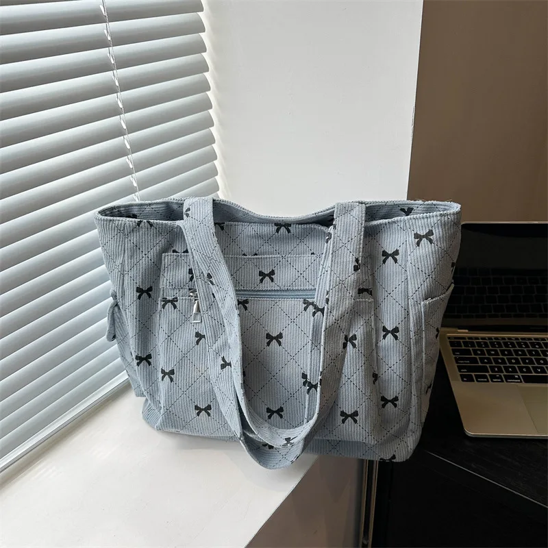 

Single shoulder crossbody bow, fresh underarm texture, large capacity tote bag, handbag, women's bag