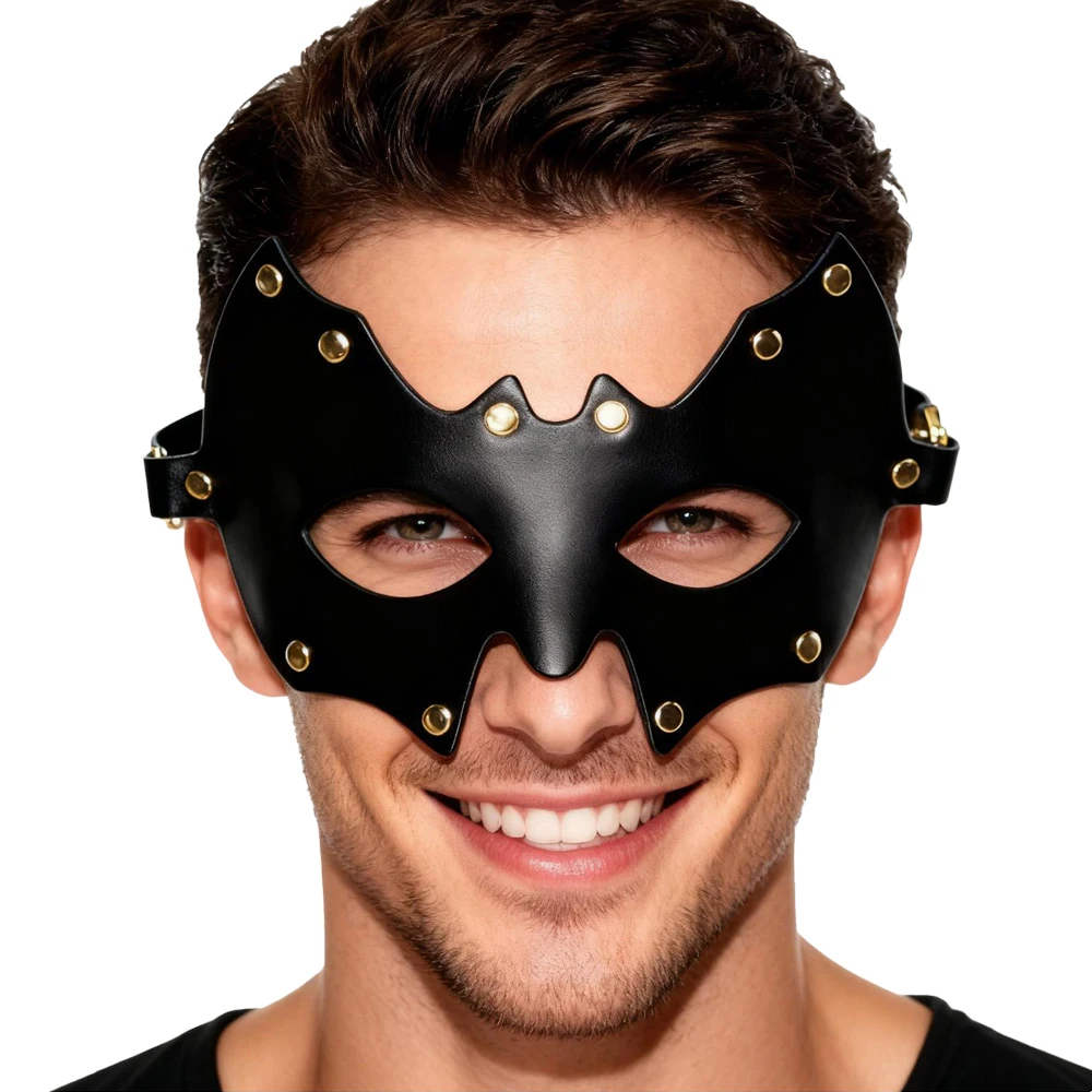 

Bat Shape Eye Face Mask Cosplay Adult Pu Leather Masks Halloween Masquerade Carnival Bar Dress Up Party Costume Props