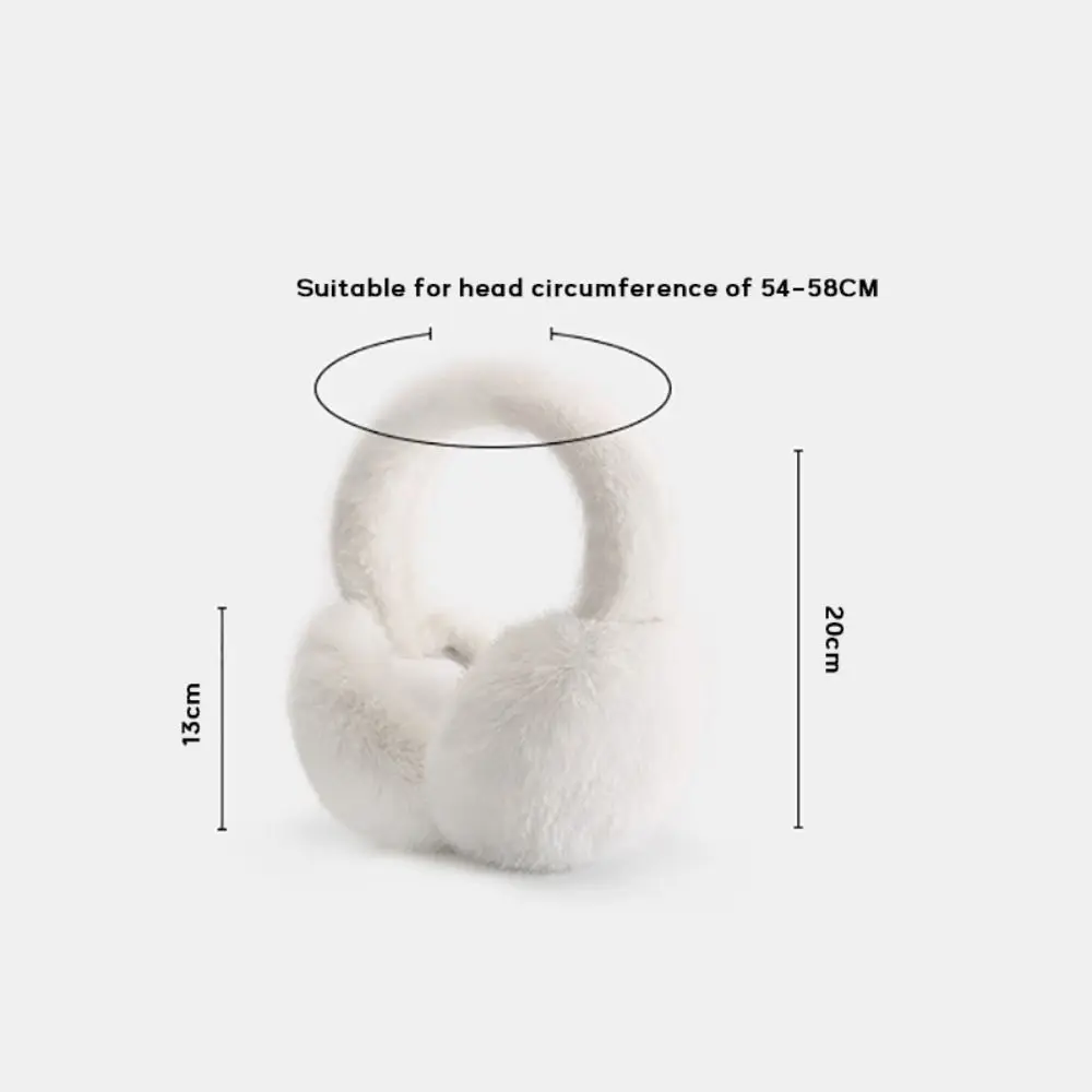 Solid Color Plush Fluffy Earmuffs Winter Ear Protection Coldproof Ear Cover Keep Warm Earflaps Gift