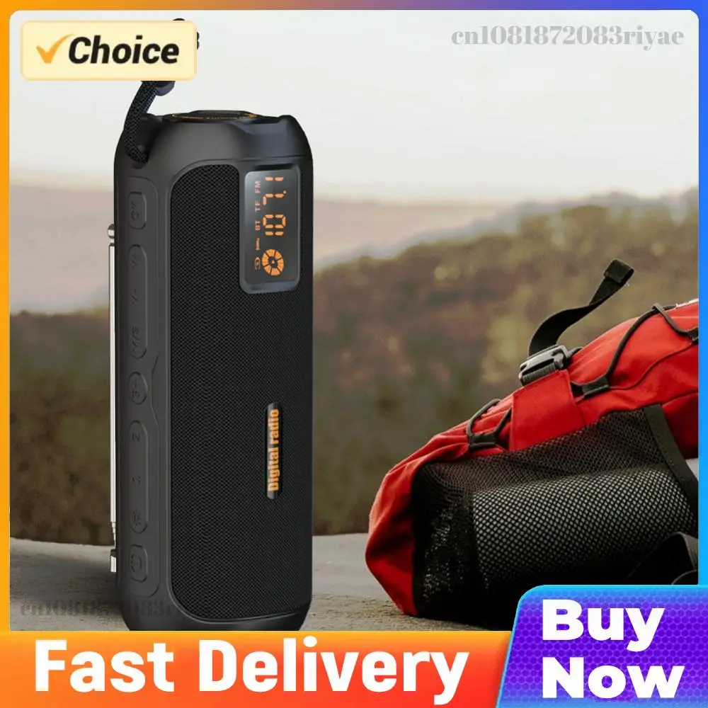 

BT Speaker Portable Radio Support TF Card AM FM Radio Rechargeable Radio for Indoor Outdoor