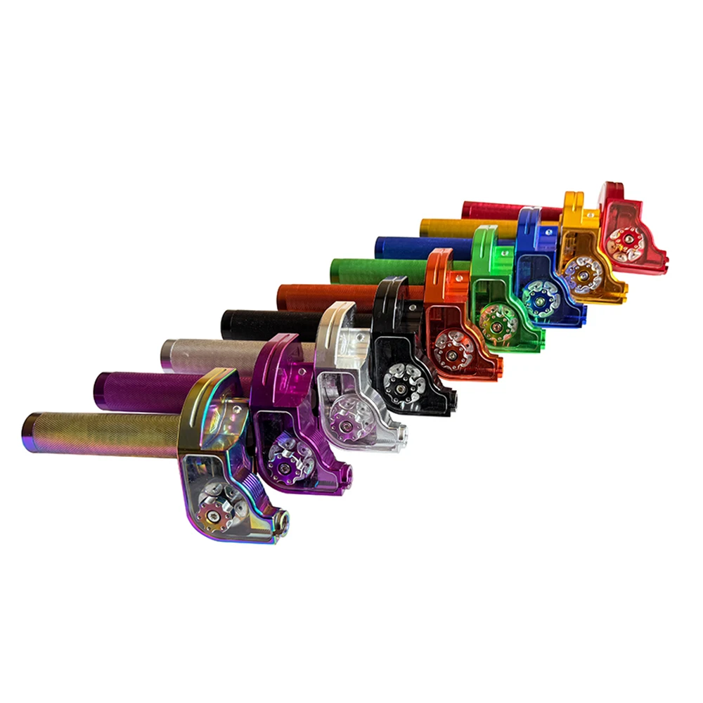 22MM Throttle Twist Grips CNC Aluminum Motorcycle Grips Cable for ATV Scooter Moped Quad Bike Motorcycle Accessories Universal - Image 2