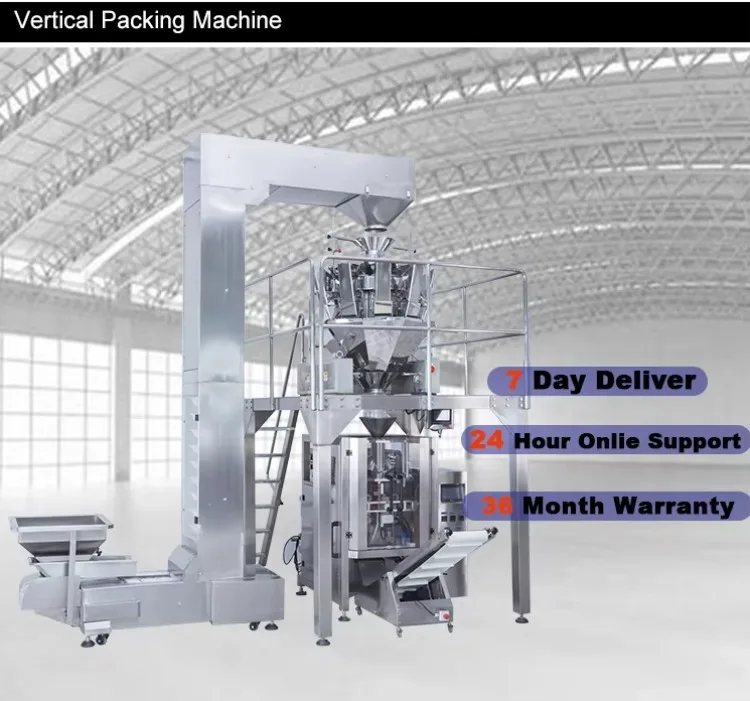 Automatic Potato Chips Corn Snack Grains Packing High Speed Food Multi-function Weighing Packaging Machine