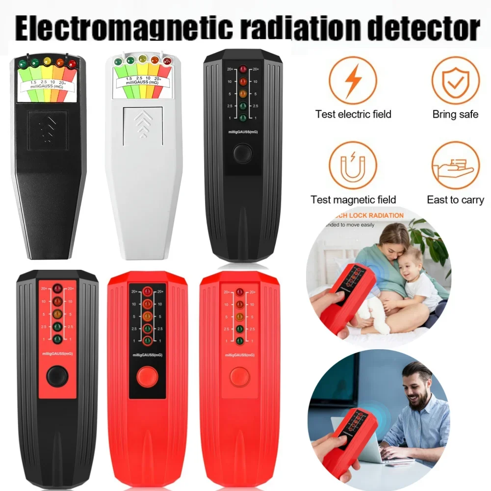 K2 Electromagnetic Field EMF Radiation Tester Portable Digital Handheld 5 LED EMF Meter Dosimeter Detector Electrical Instrument