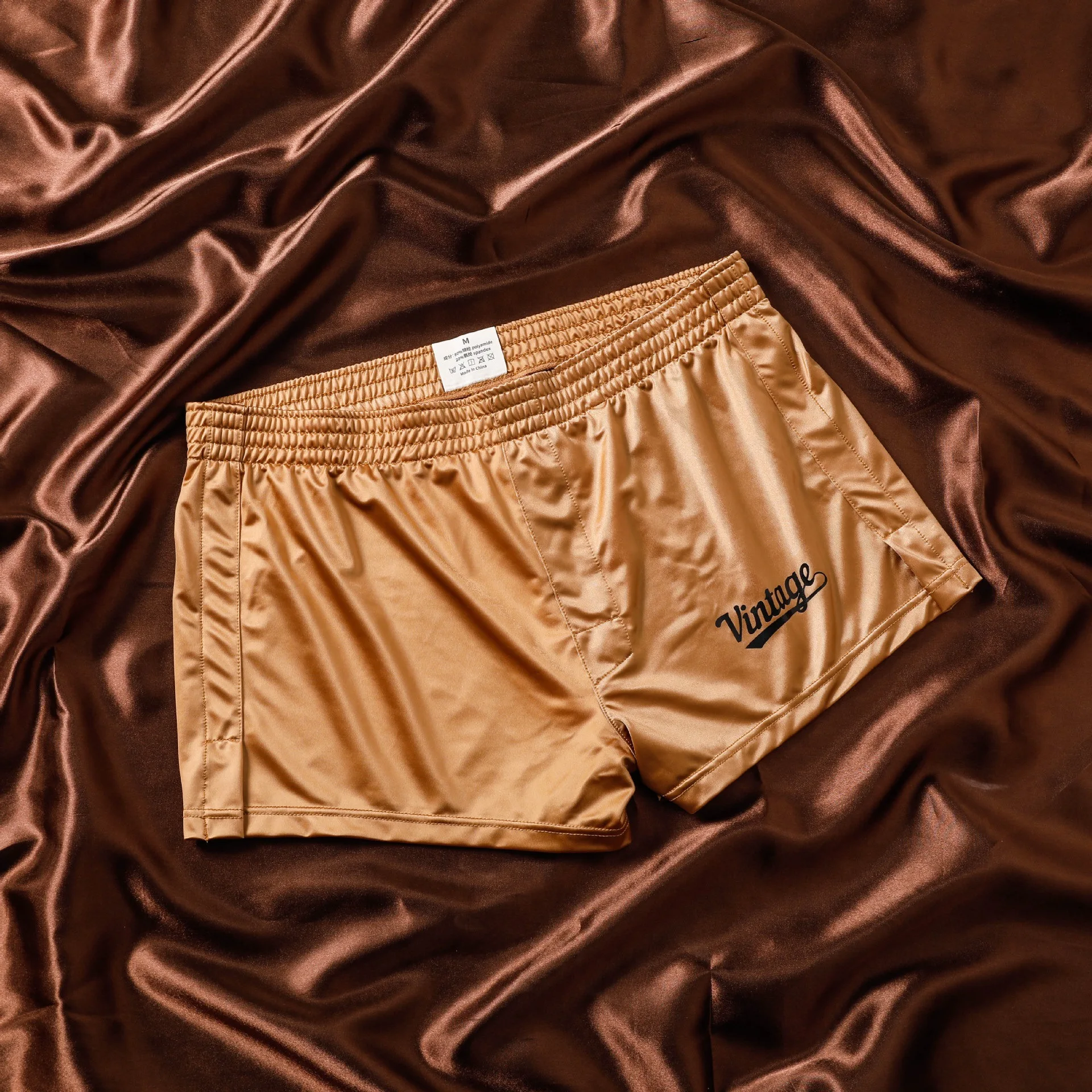 EURサイズ メンズ アイスシルク アロー パンツ 高級サテン クール ボクサーショーツ パンツ 男性 夏 薄手 ゆったり 通気性 パジャマ 下着