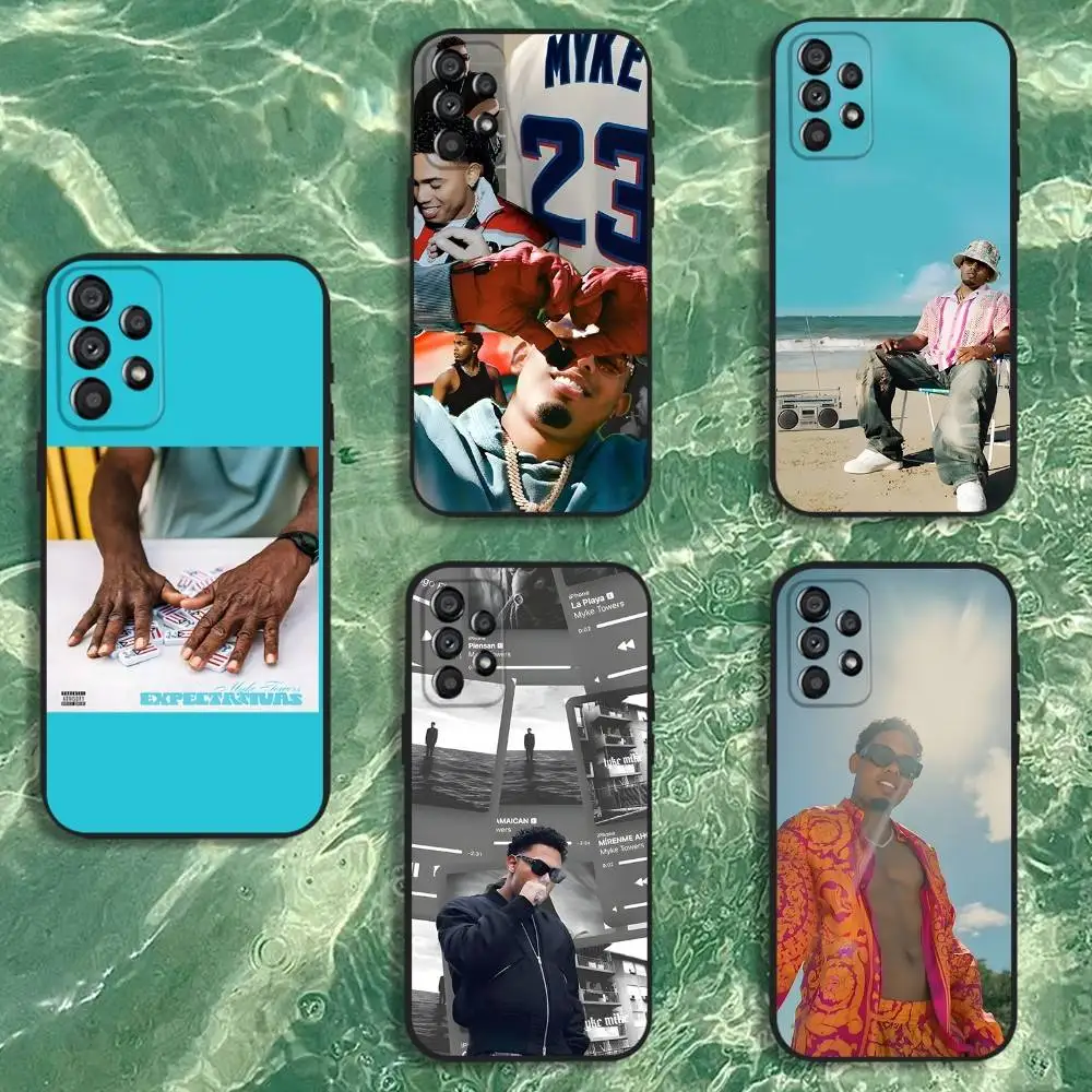

Myke T-Towers Phone Case For Samsung Galaxy A20,A21s,A22,A31,A32,A52,A53,A72,73,A80 Soft Black Cover