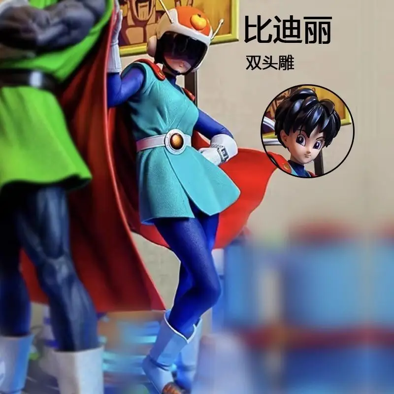 

Dragon Ball Z Videl Figure Replaceable Heads Great Saiyaman Videl Anime Action Figures 30cm Gk Statue Collection Model Toys Gift