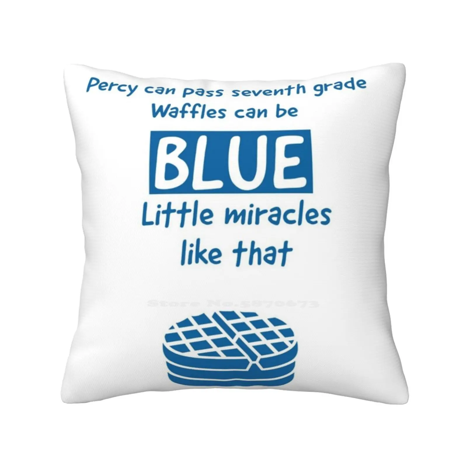 Percy Jackson Blue Food Quote Fashion Sofa Throw Pillow Cover Pillowcase Percy Jackson Blue Food Blue Waffles Rick Riodan Sally