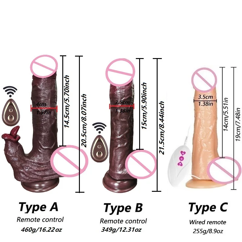 Wireless Remote Telescopic Dildo Vibrator For Women Heating Swing Realistic Big Penis Tongue Licking G Spot Stimulator Adult Toy