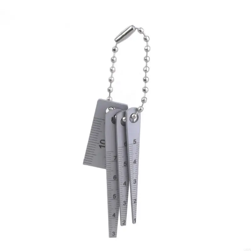 

G88B 4Pieces Steel Tapered Gauge Set Hole Gaps Gauge Feeler Rulers for Precisions Measurement in Engineering and DIY Projects