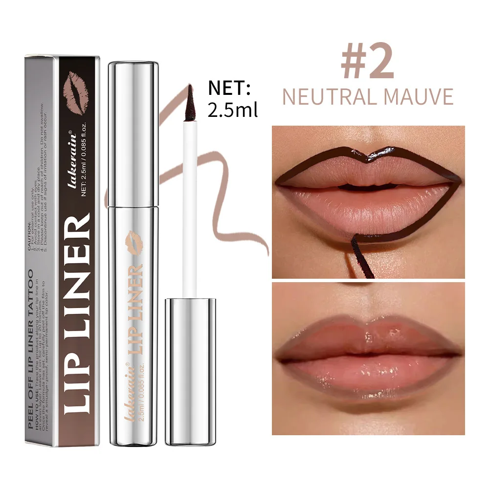 Waterdichte Lip Liner Peel Off Tattoo Lipgloss Waterdichte Langdurige Matte Lip Tint Bruine Contour Afscheur Lippen Vlek Cosmetische