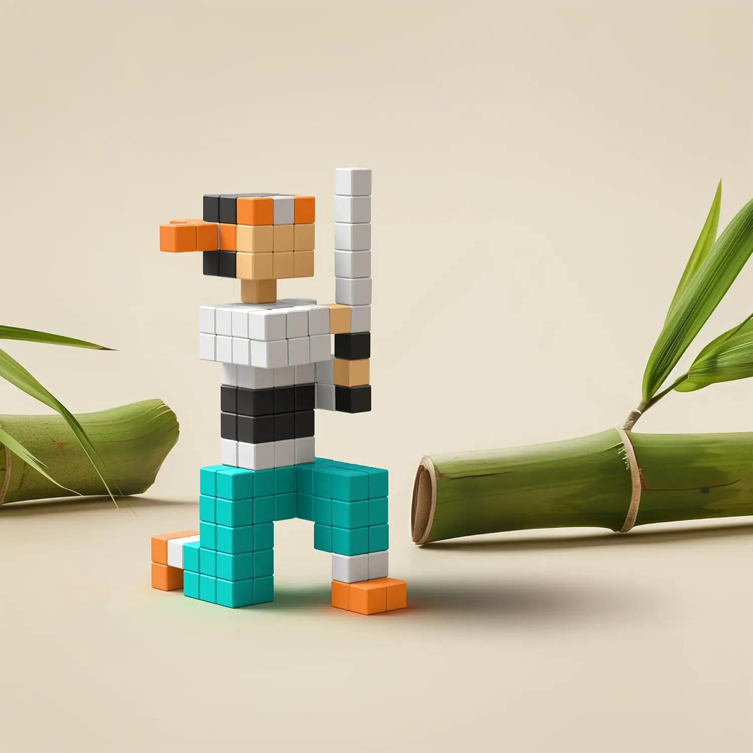 Manga – Winziges Magnetblöcke-Bauspielzeug im Pixel-Kunststil mit kostenloser App – 5/16-Zoll-Kunststoffwürfel mit 6 Magneten im Inneren – Ope