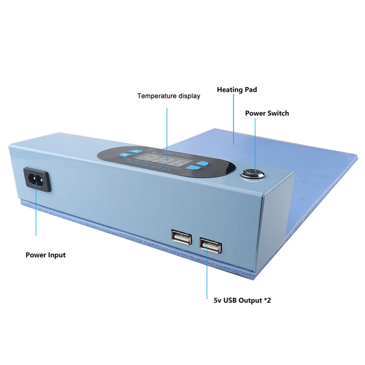 LF-918E Separador De Tela LCD, Divisor Azul, Estágio De Aquecimento, Ferramenta De Separação Para Telefone, PC, Almofada De Aquecimento, Plug UE