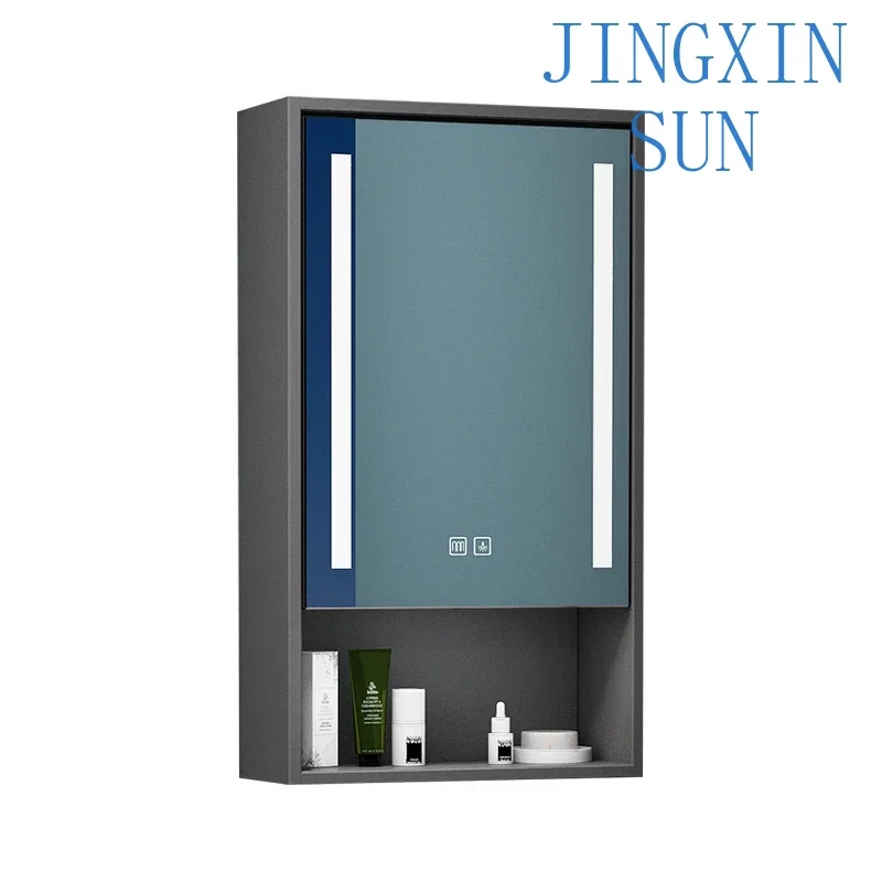 Space aluminium small apartment  intelligent triangle mirror cabinet bathroom cabinet wall bathroom corner mirror